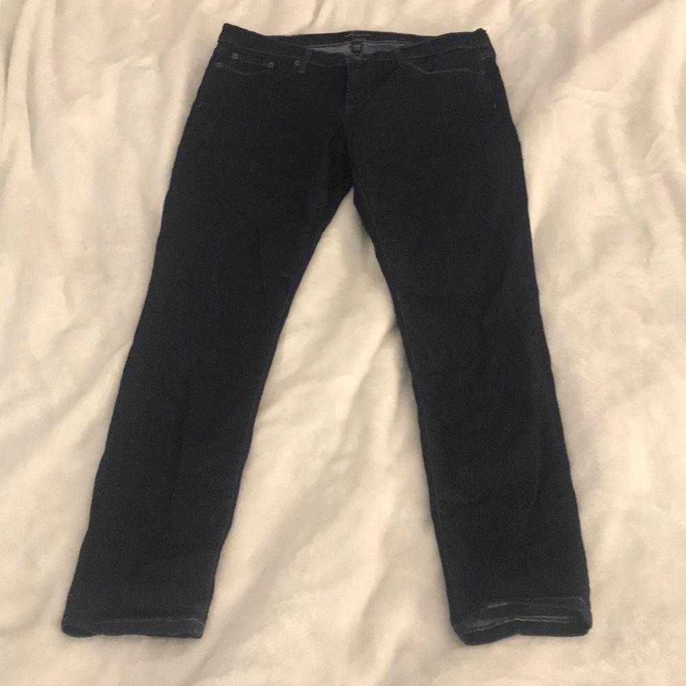 Dark wash skinny jeans